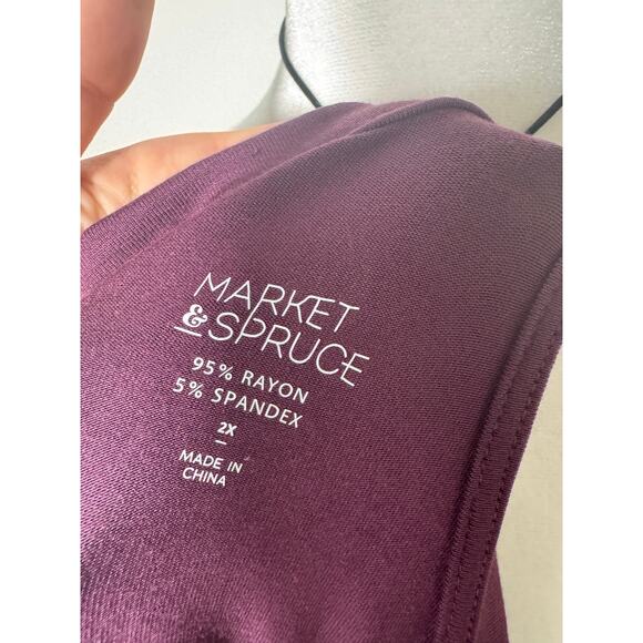 NWT Market & Spruce Purple Tank Top Size 2X - Picture 6 of 6